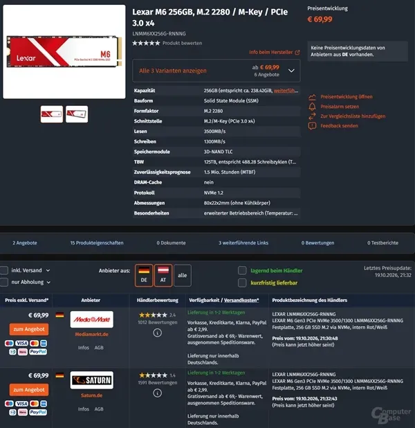 旧技术全面回归!厂商已开推PCIe3.0 SSD新品:最高3500MB/s